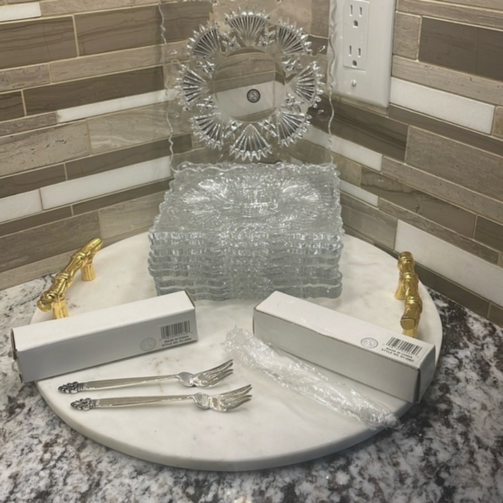 Shanon Crystal Dessert Plates By Godinger Set Of 10